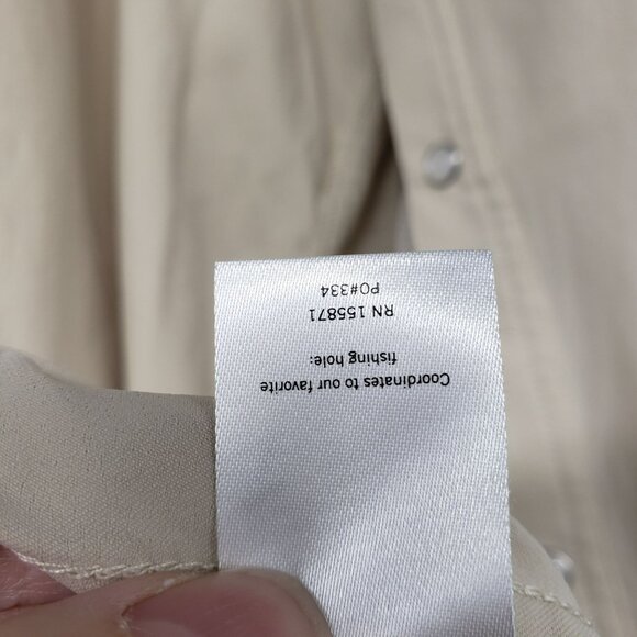 Poncho The Big Bend Western Performance Long Sleeve Shirt Pearl Snap UPF 50 - Picture 5 of 11